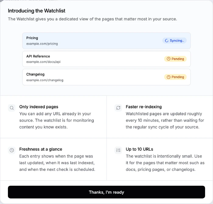 Introducing the Watchlist