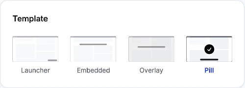 The Template card in the General tab